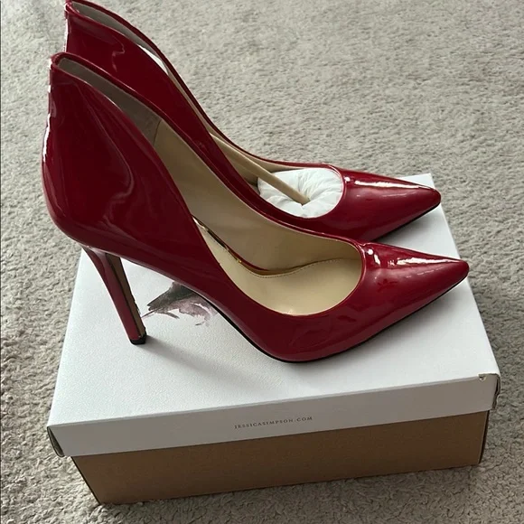 Jessica Simpson Red Stiletto Heels - Picture 2 of 2